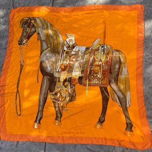 Hermès “Mon Petit Cheval Mexicain” Large Silk Scarf 52” Equestrian Print Shawl